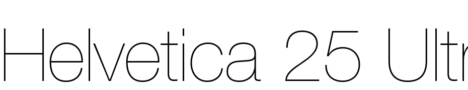Helvetica 25 Ultra Light Font Download Free